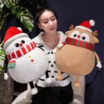 chubby christmas tree reindeer snowman plushies 1