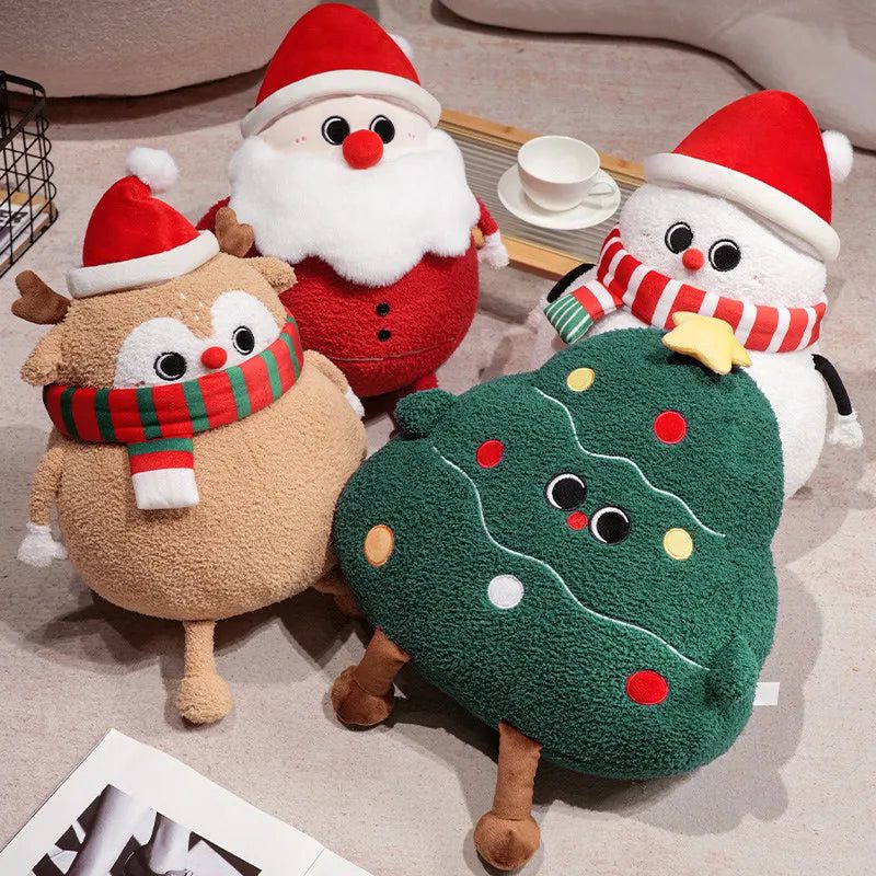 chubby christmas tree reindeer snowman plushies 15