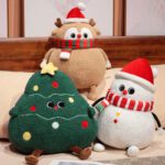 chubby christmas tree reindeer snowman plushies