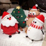 chubby christmas tree reindeer snowman plushies 4