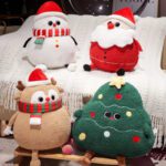 chubby christmas tree reindeer snowman plushies 5