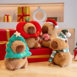 kawaii capybara christmas themed plushies 10