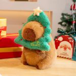 kawaii capybara christmas themed plushies 2