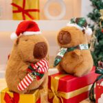 kawaii capybara christmas themed plushies 4